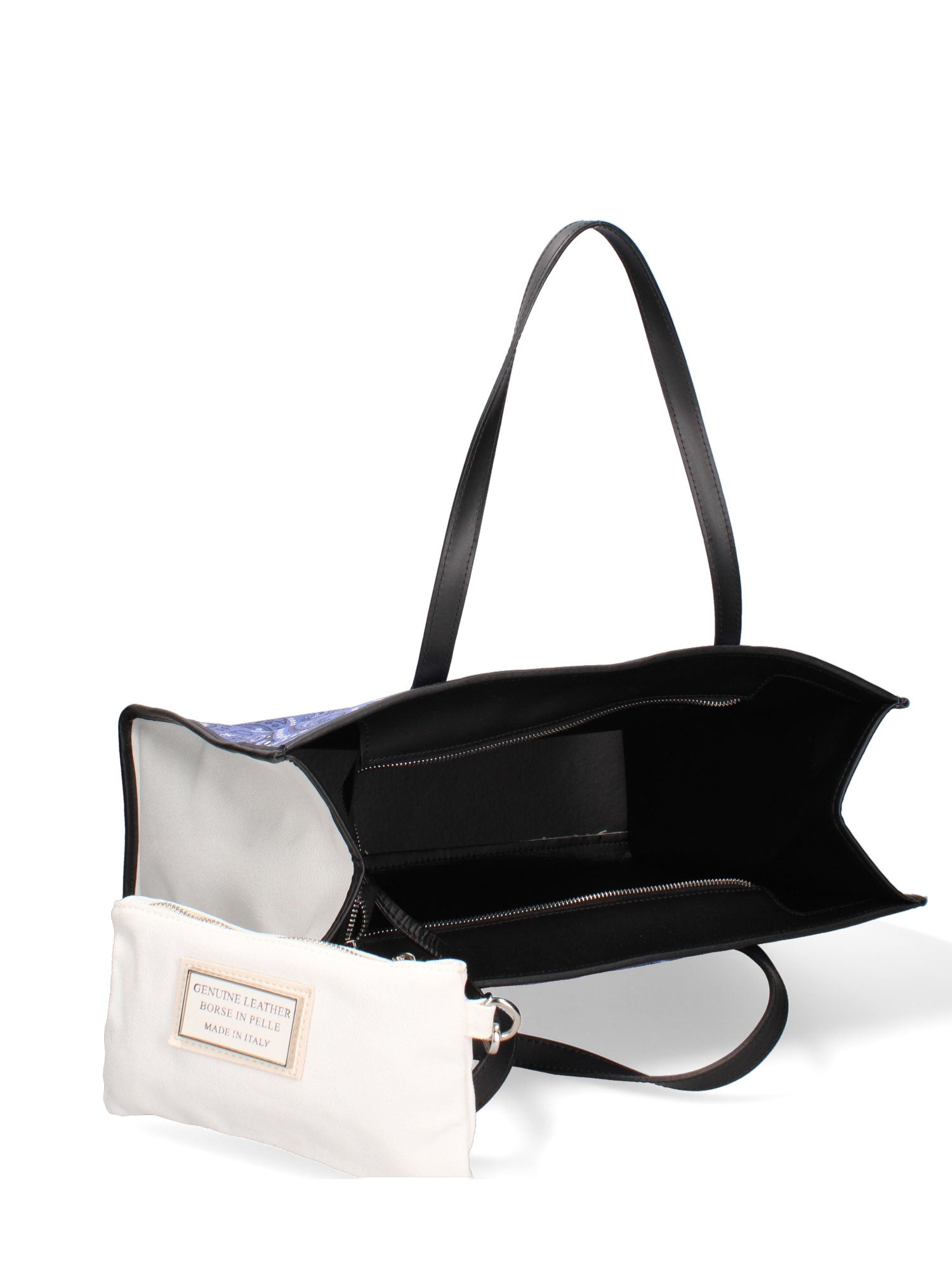 Taormina Borsa a spalla da donna Tela + Vera Pelle 5370-7-NERO Gave Lux