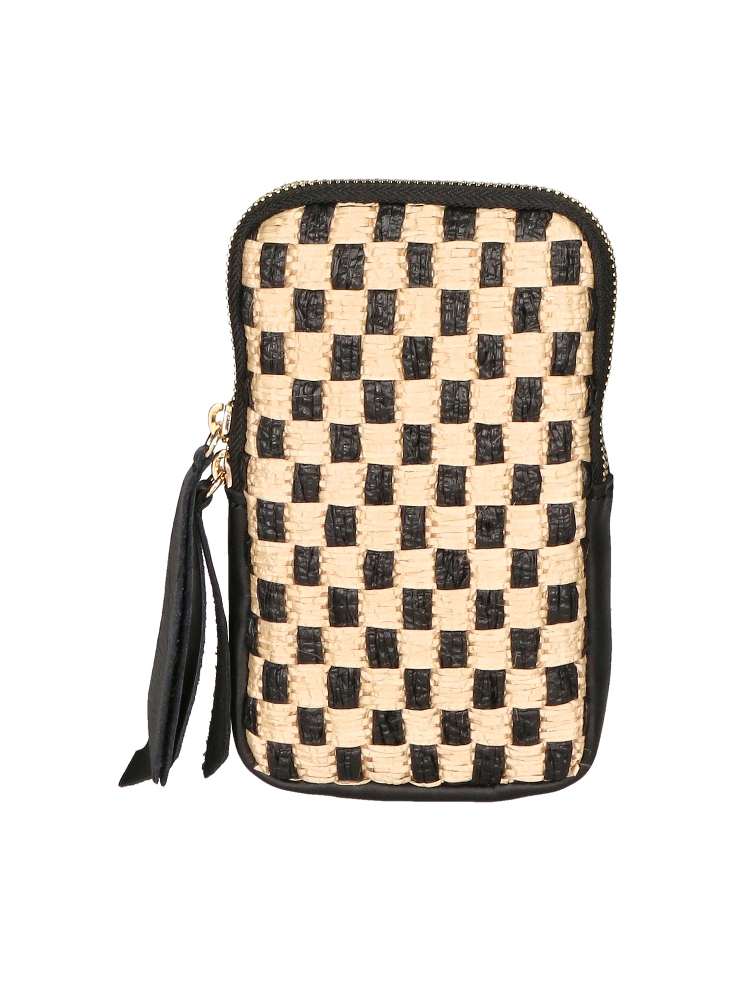 Alessandria Borsa a tracolla da donna Paglia Tabru 05001-NERO BEIGE Gave Lux