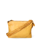 Lucca Borsa a tracolla da donna Vera pelle 1001-D36 SENAPE Gave Lux