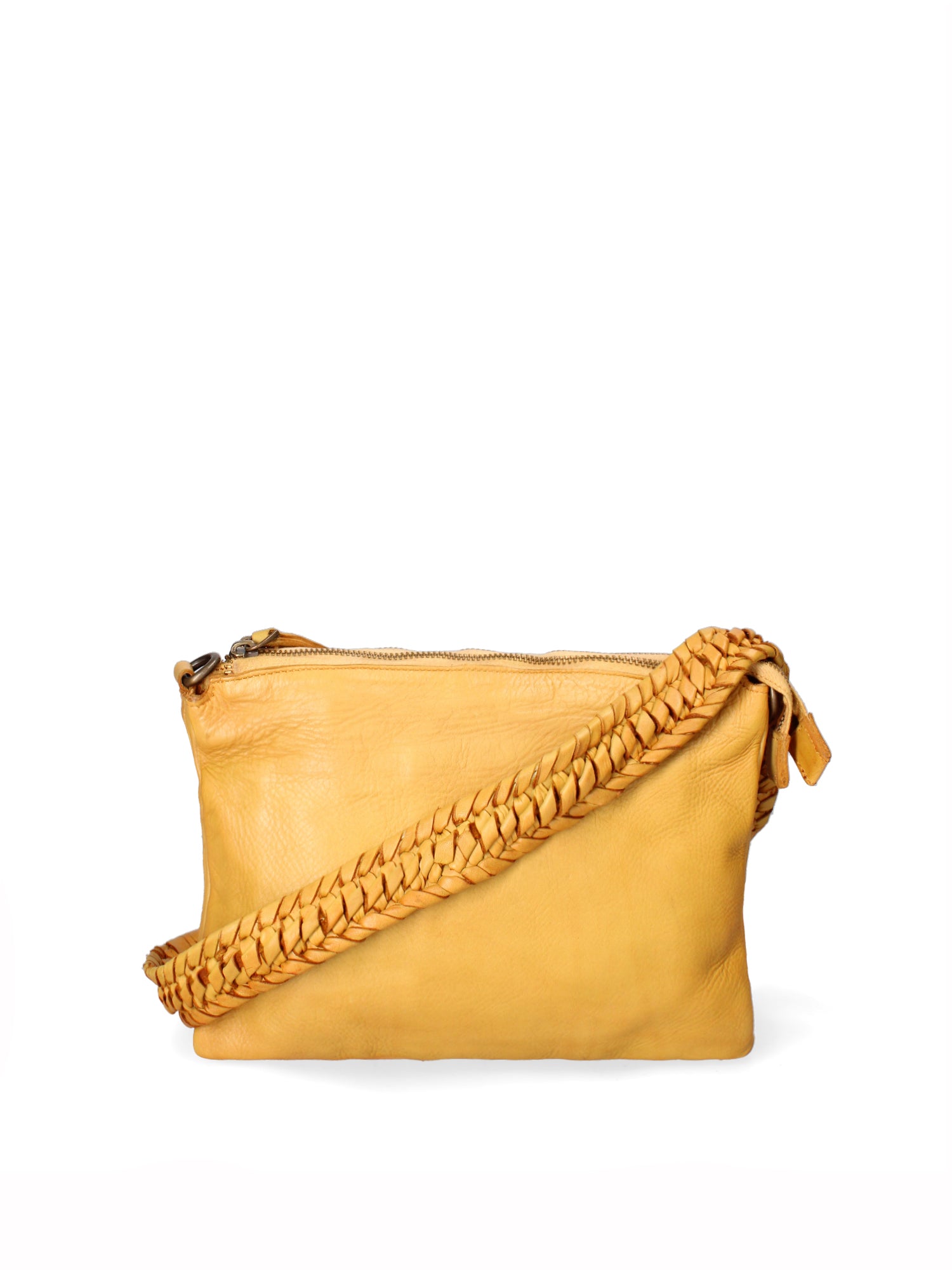 Lucca Borsa a tracolla da donna Vera pelle 1001-D36 SENAPE Gave Lux