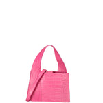 Borsa a mano da donna Vera pelle effetto cocco 07220-C02 FUXIA Roberta Rossi