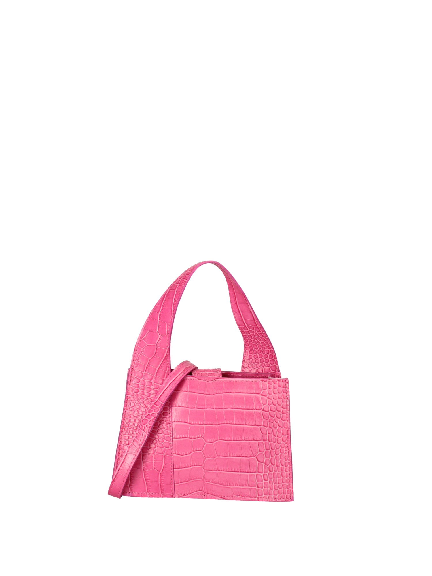 Borsa a mano da donna Vera pelle effetto cocco 07220-C02 FUXIA Roberta Rossi