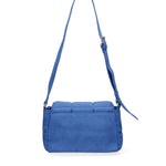 Borsa a spalla da donna Ecopelle DC3323-1-BLUE Diana&co
