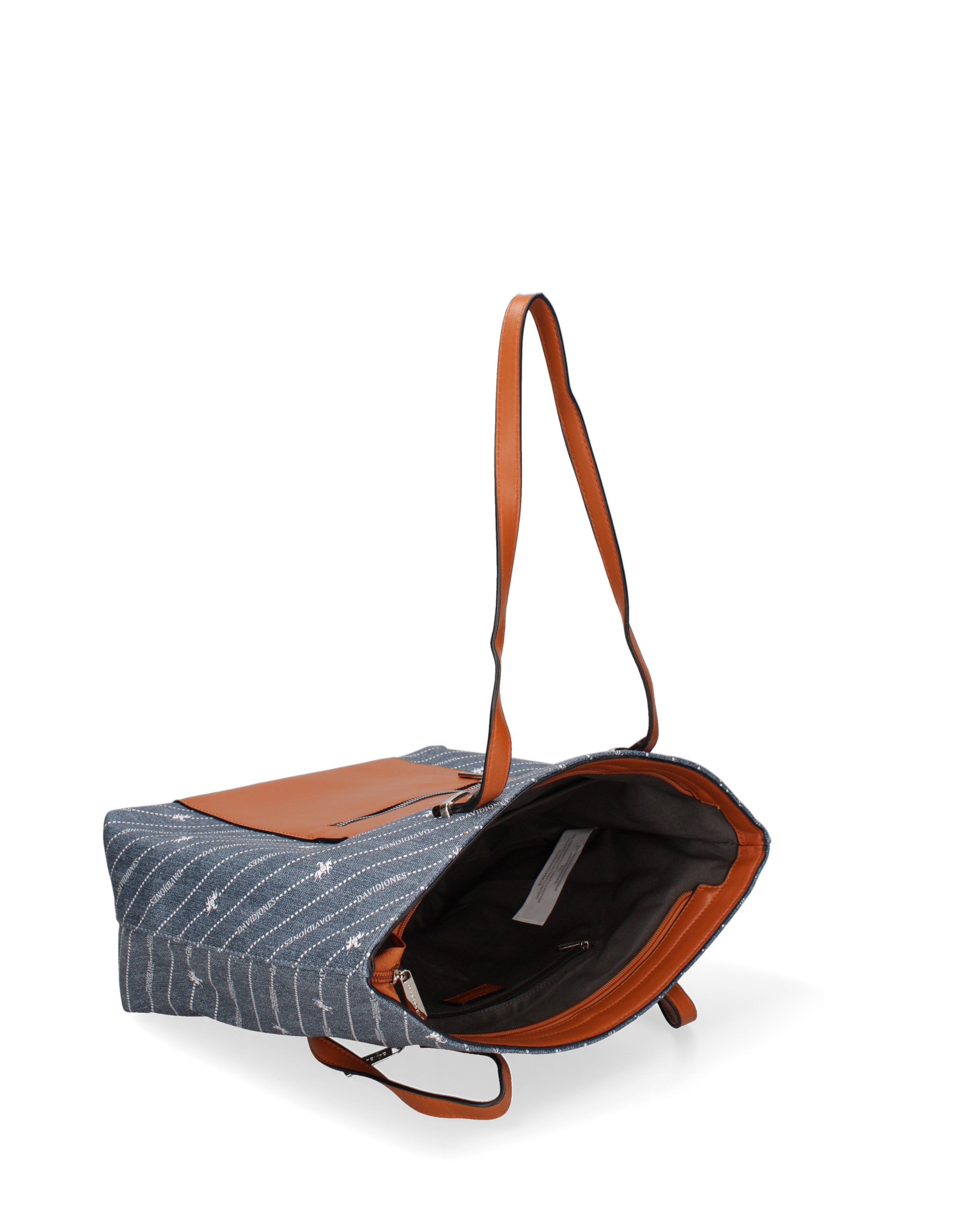 Borsa Shopper da donna 100% PVC F21054-BLUE JEANS David Jones