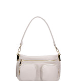 Borsa a spalla da donna Vera pelle 07147-D86 GRIGIO PERLA Roberta Rossi