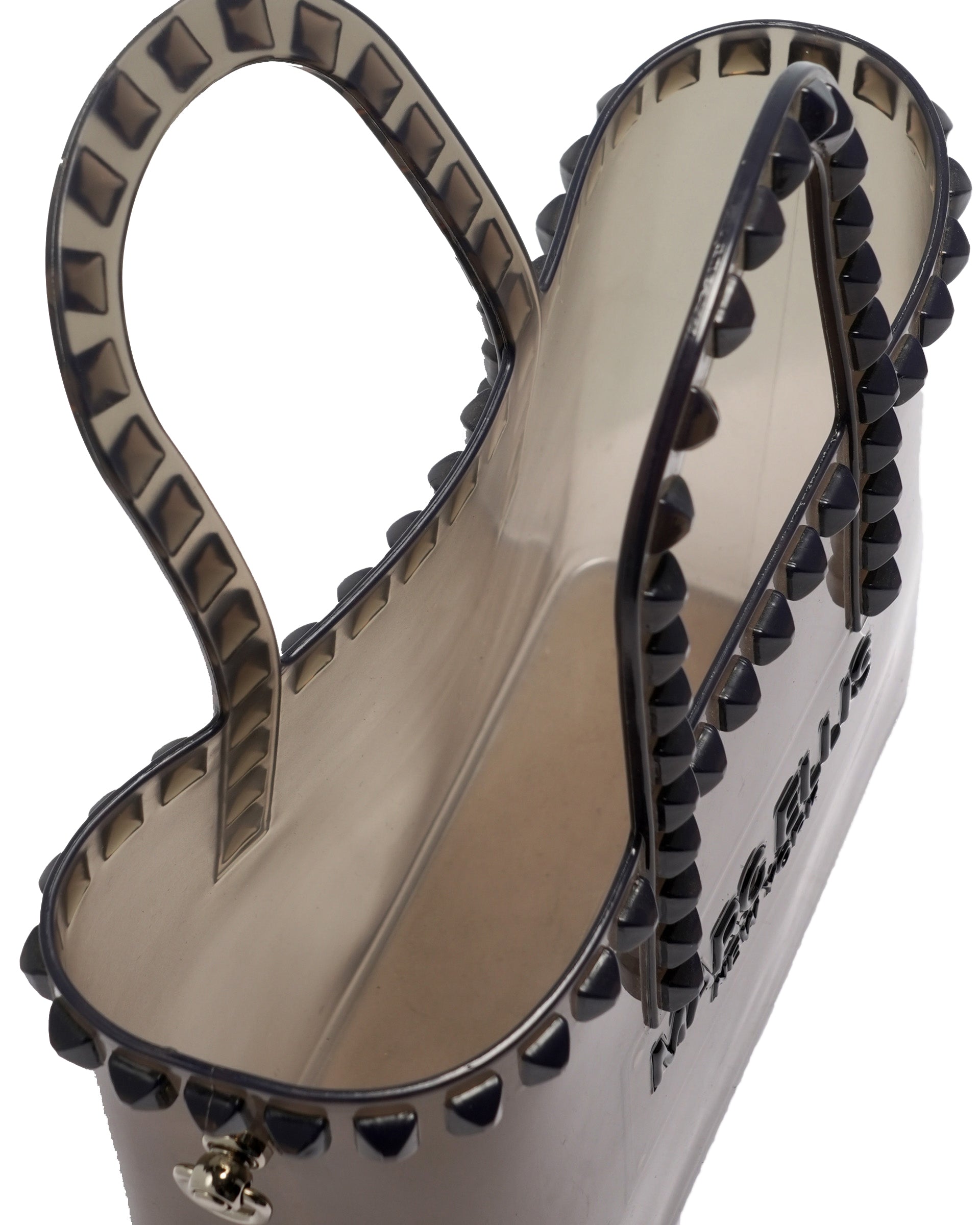 Borsa a mano da donna 100% Pvc FLAT GLAS S-BLACK STRASS Marc Ellis