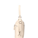 Bianca Borsa a spalla da donna Vera pelle 07136-D37 LATTE Viola Castellani