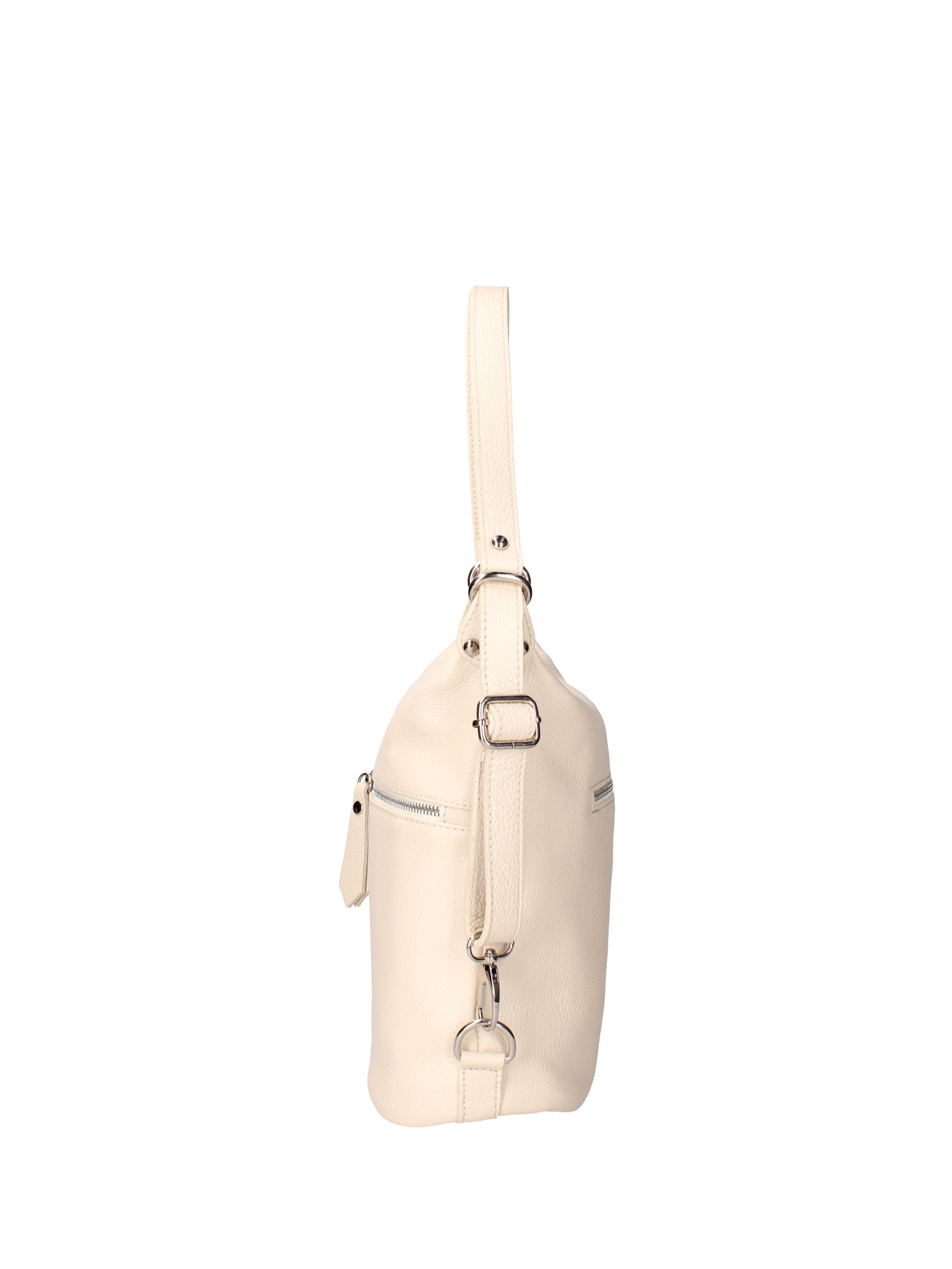 Bianca Borsa a spalla da donna Vera pelle 07136-D37 LATTE Viola Castellani