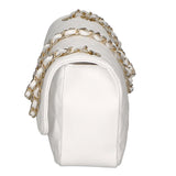 Clizia Borsa a spalla da donna Vera pelle 6078-S01 BIANCO Gave Lux
