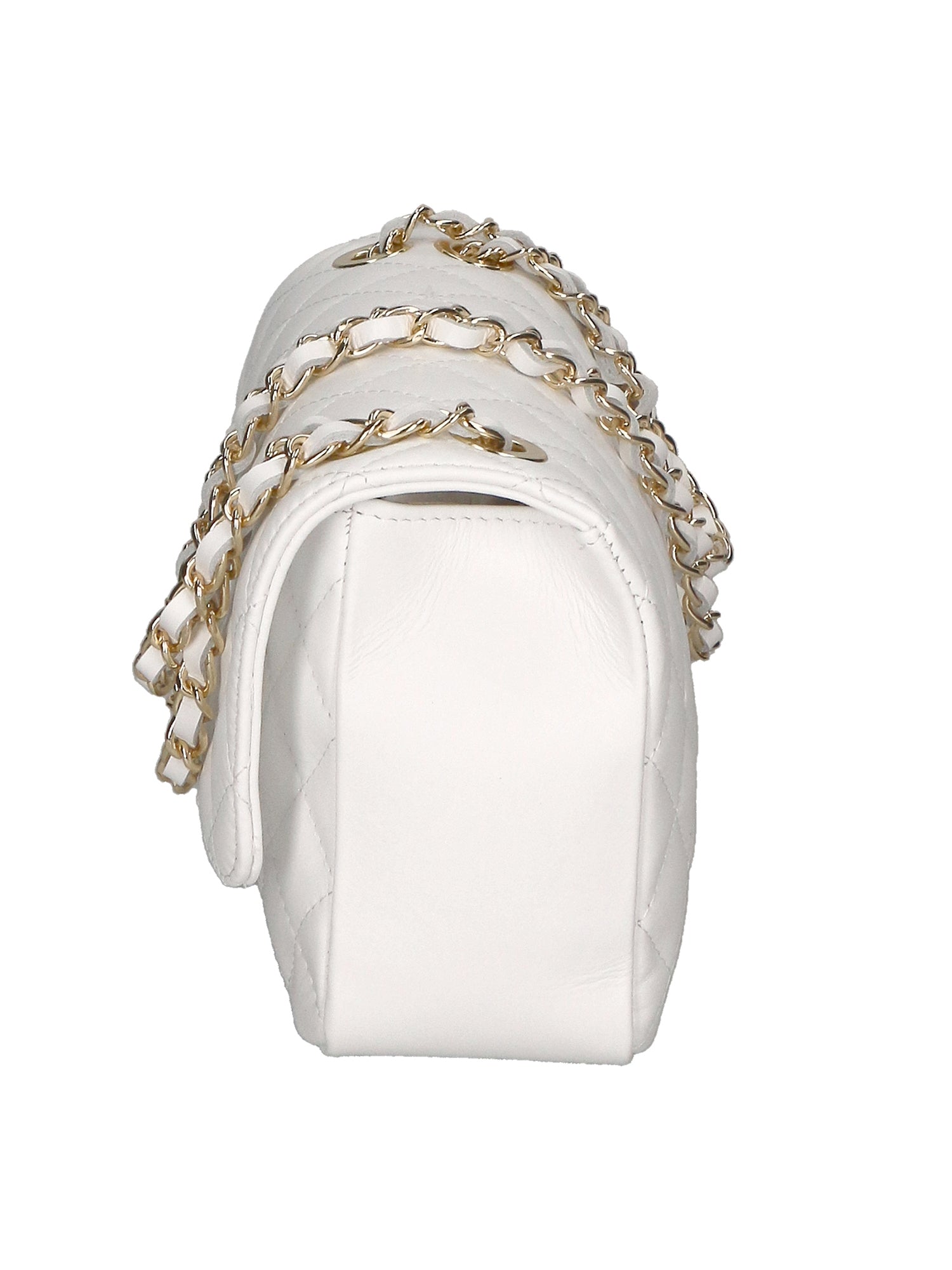 Clizia Borsa a spalla da donna Vera pelle 6078-S01 BIANCO Gave Lux