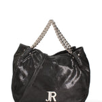 Borsa a spalla da donna Vera pelle e metallo JR-W-1115TJ-BLACK-SILVER John Richmond