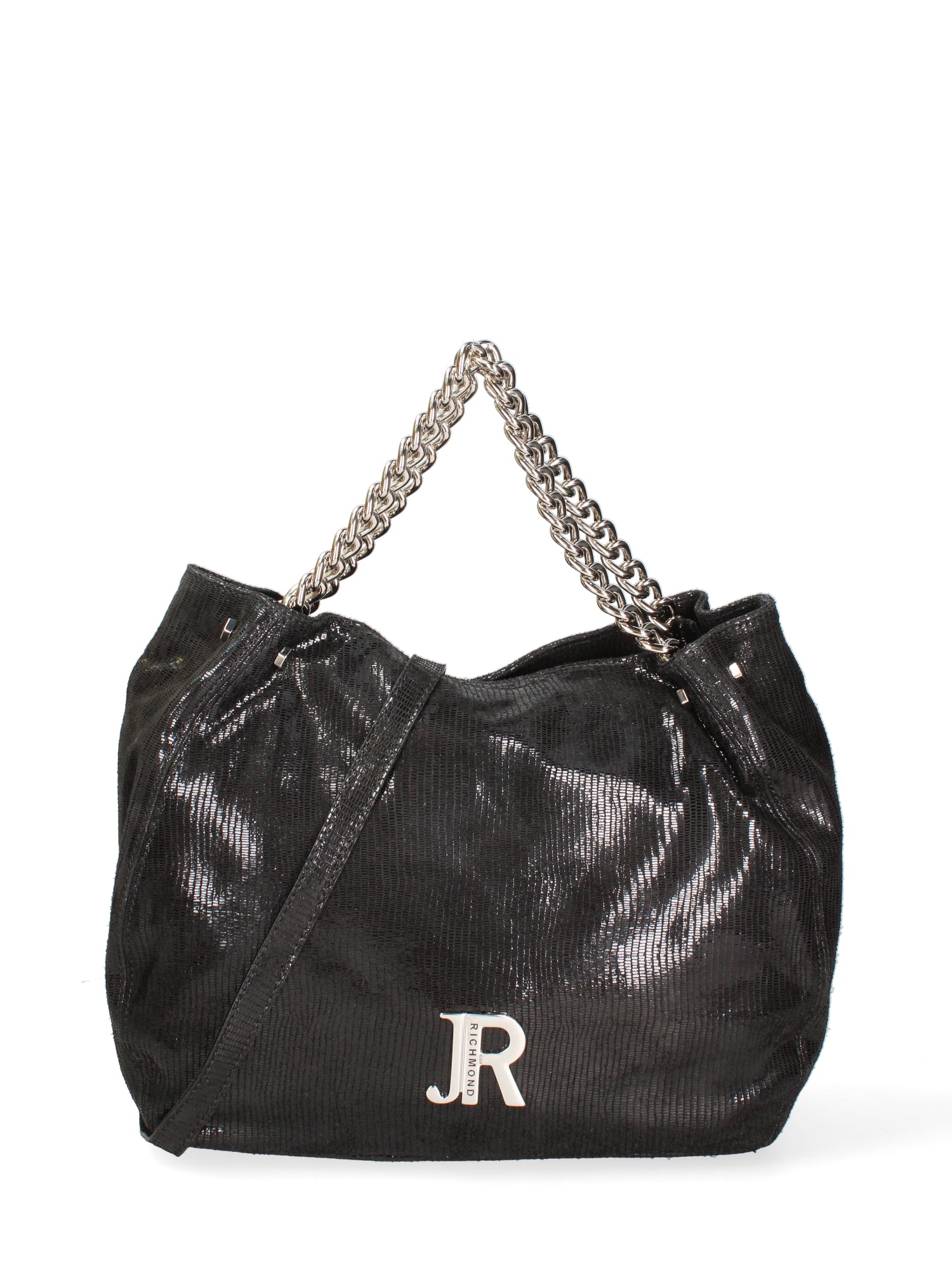 Borsa a spalla da donna Vera pelle e metallo JR-W-1115TJ-BLACK-SILVER John Richmond