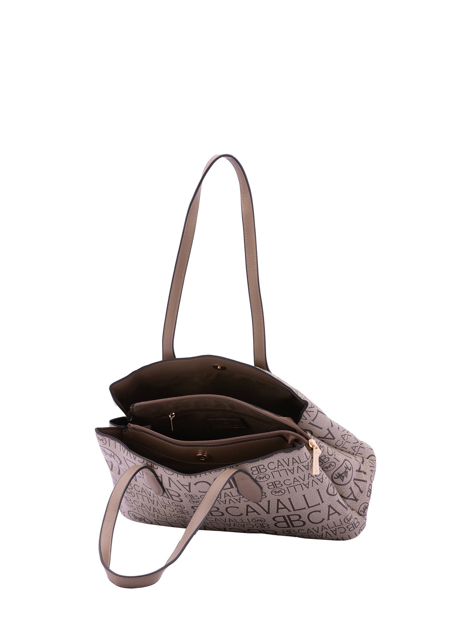 Borsa a spalla da donna Ecopelle BC1369-MARRONE B Cavalli