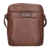 Borsa a tracolla uomo in pelle PU Casual PCL3008-BROWN Northampton Polo Club