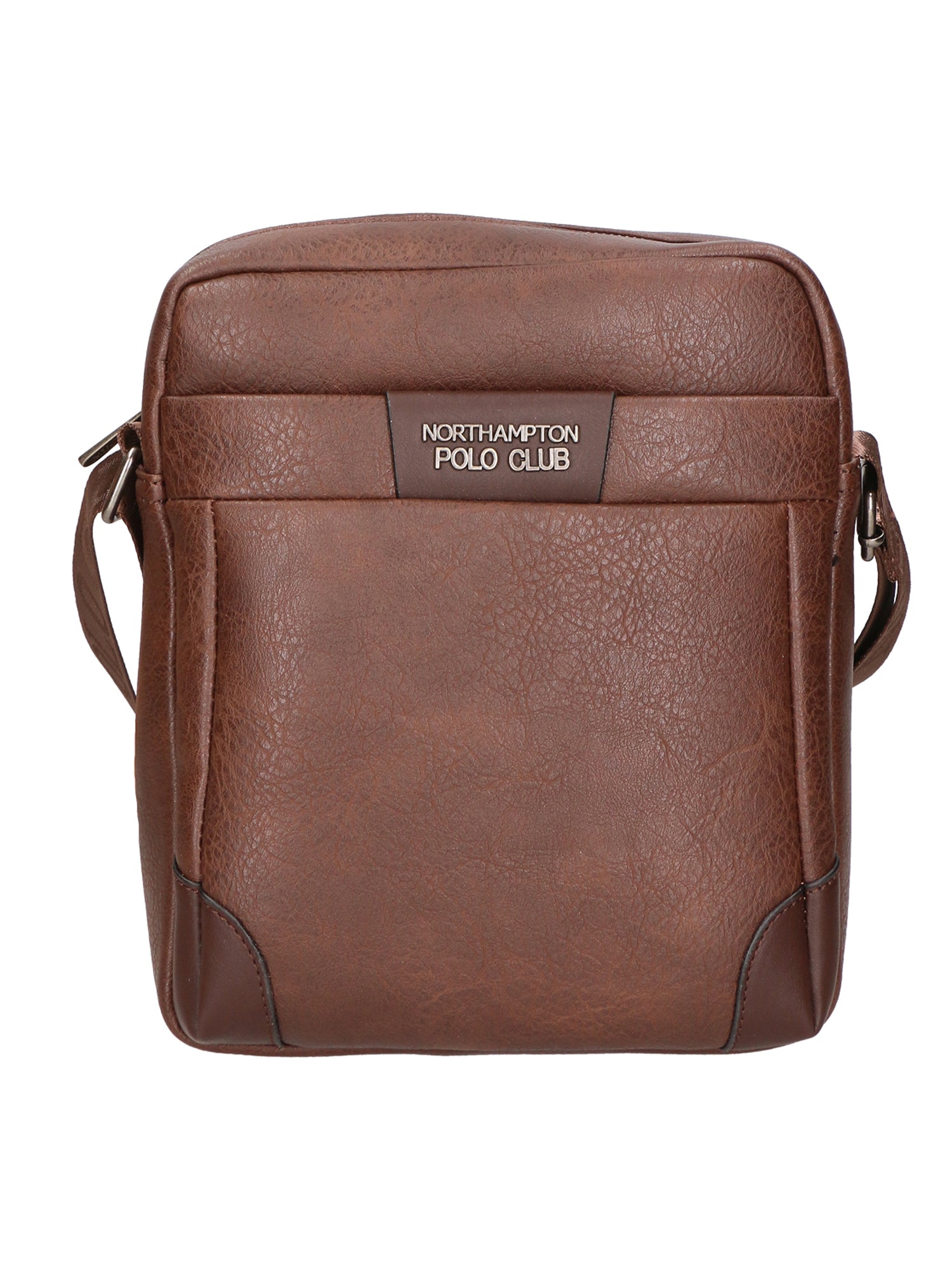 Borsa a tracolla uomo in pelle PU Casual PCL3008-BROWN Northampton Polo Club