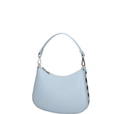 Borsa a spalla da donna 100% pelle ruga 07241-L366 CIELO Roberta Rossi