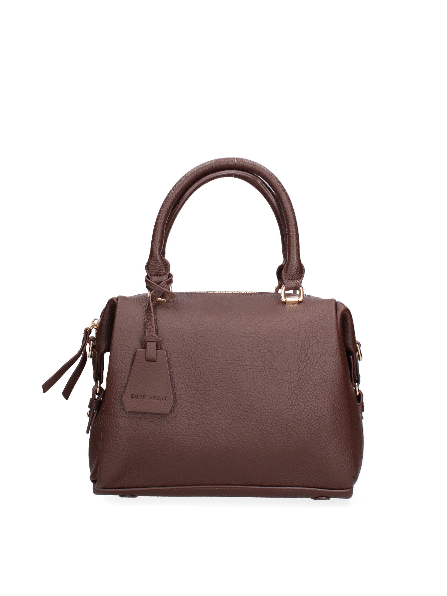 Borsa a mano da donna Ecopelle e Zip 631-1-CHOCOLATE Diana&co