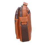 Borsa a tracolla uomo 100% pelle PU PCL3055-BROWN Northampton Polo Club