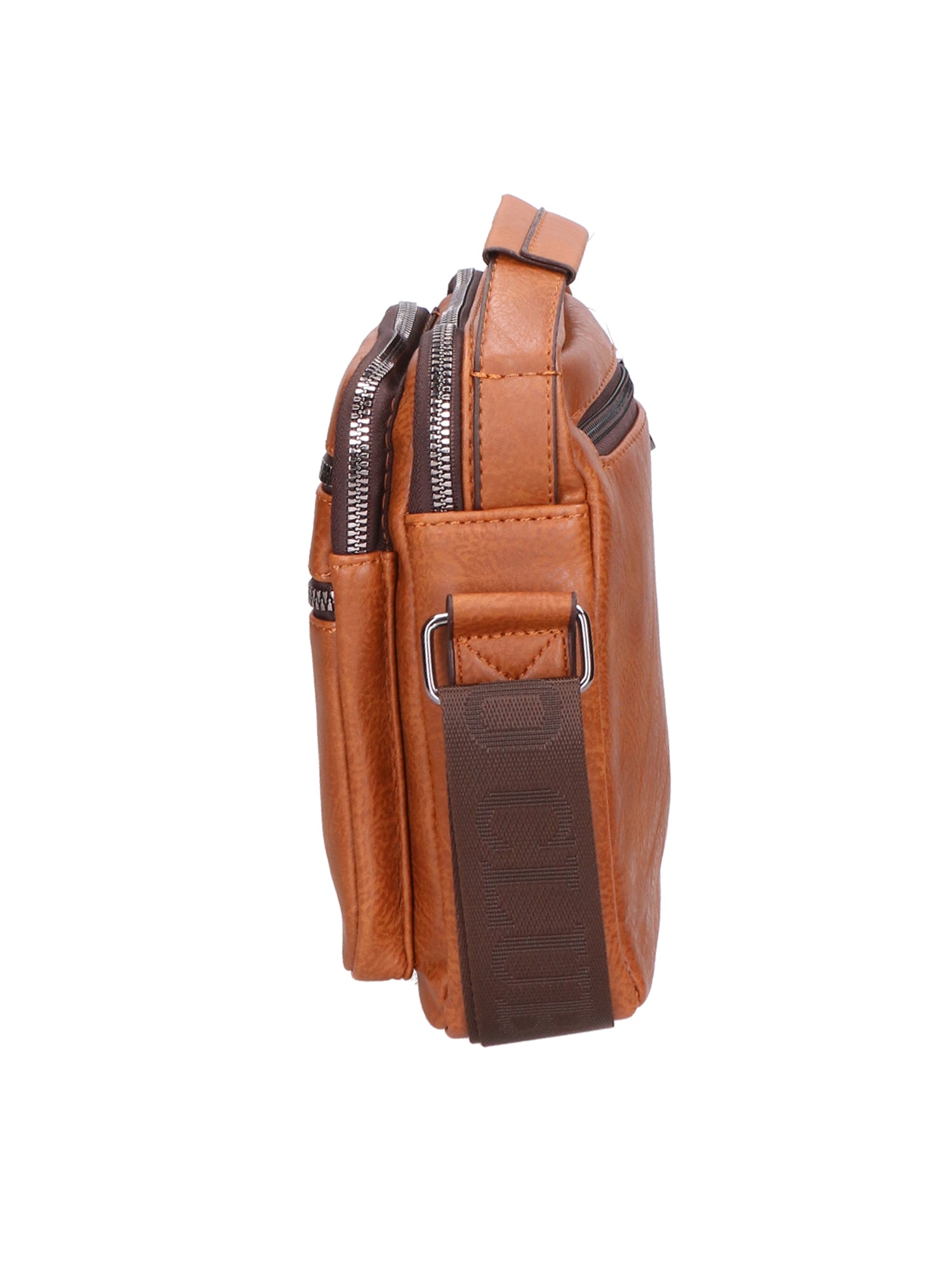 Borsa a tracolla uomo 100% pelle PU PCL3055-BROWN Northampton Polo Club
