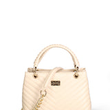 Borsa a mano da donna Vera pelle JR-W-1107SA-BONE-GOLD John Richmond