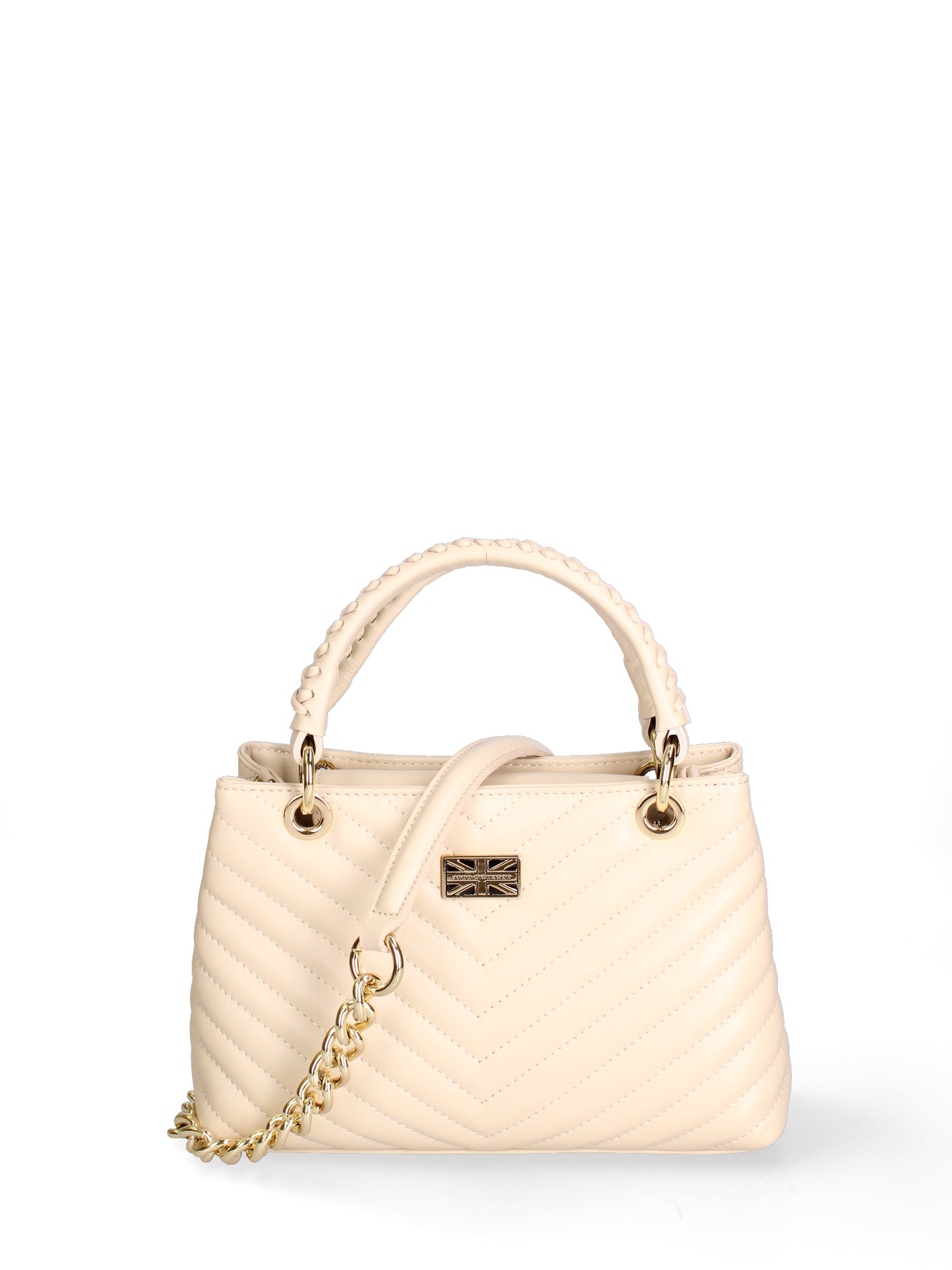 Borsa a mano da donna Vera pelle JR-W-1107SA-BONE-GOLD John Richmond