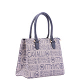 Borsa a mano da donna Ecopelle e poliestere BC1370-BLU B Cavalli