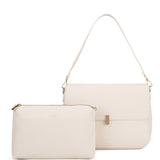 Borsa a spalla da donna 100% pelle vegana PU 740-1PT-BISCUIT Diana&co