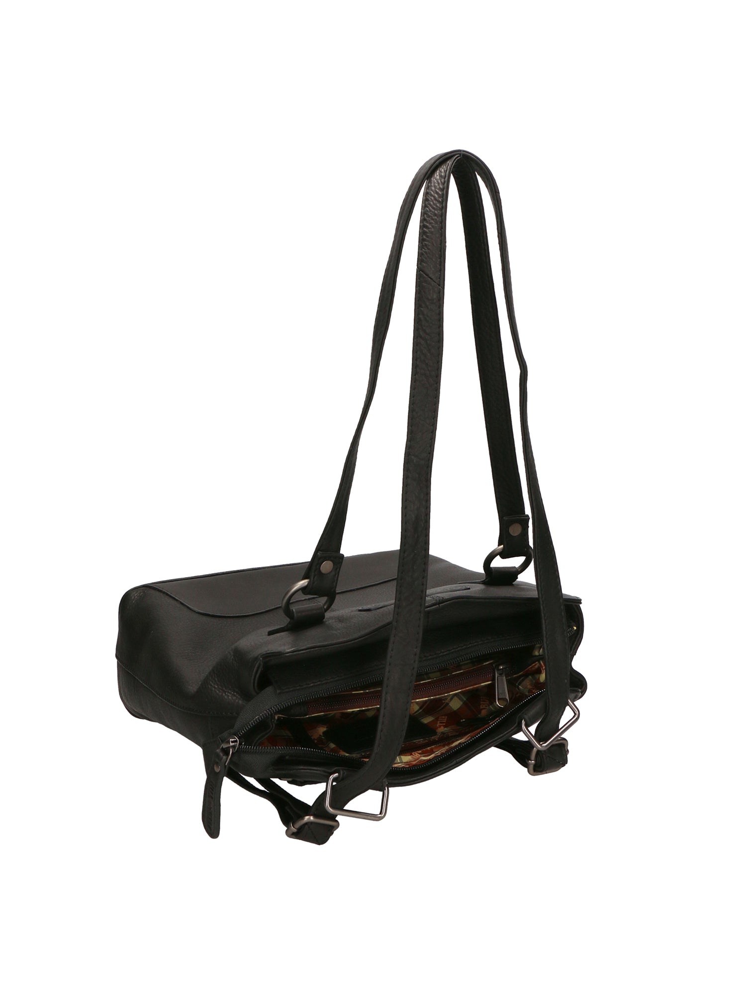 Borsa a spalla uomo in vera pelle Convertibile HILB-4065-NERO Hill Burry