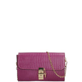 Borsa a tracolla da donna Vera pelle 00734-217 PETUNIA Viola Castellani