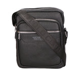 Borsa a tracolla uomo 100% pelle PU PCL3022-BLACK Northampton Polo Club
