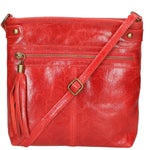 Carmen Borsa a tracolla da donna Vera pelle 10034-ROSSO Gave Lux
