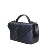 Volterra Borsa a tracolla da donna Vera Pelle 1626-BLU Gave Lux