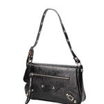 Borsa a spalla da donna Vera pelle 07234-L022 NERO Roberta Rossi