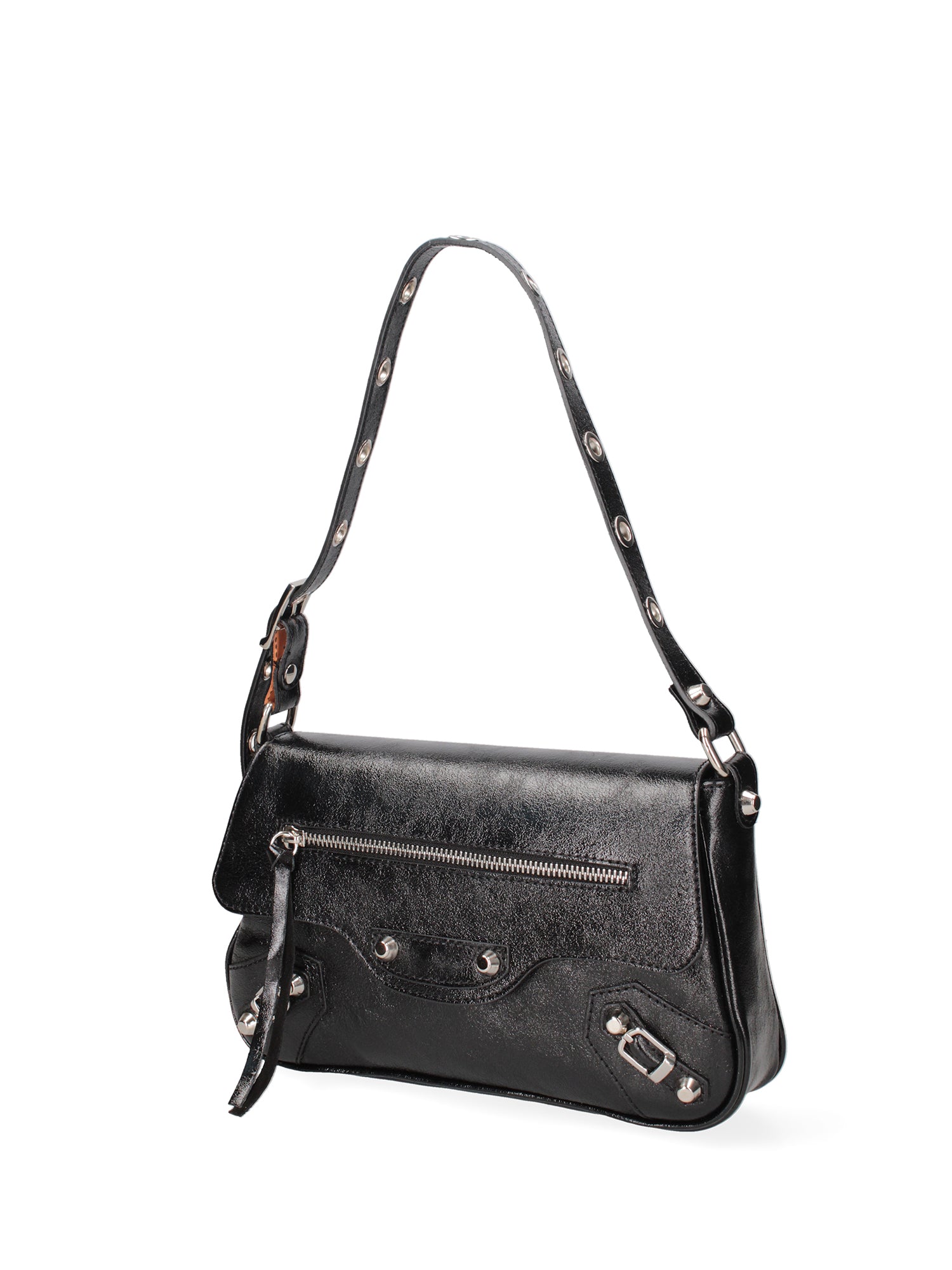 Borsa a spalla da donna Vera pelle 07234-L022 NERO Roberta Rossi
