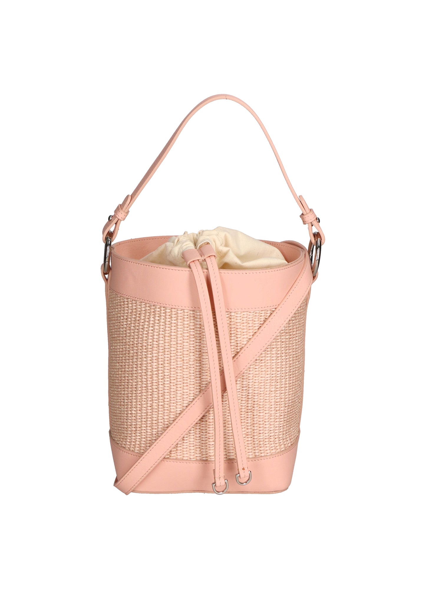 Lisbeth Borsa a secchiello da donna Misto pelle e tessuto 05165-506 S13 ROSA Gave Lux