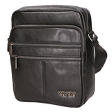 Borsa a tracolla uomo 100% pelle PU PCL3103-BLACK Northampton Polo Club