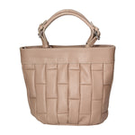 Olimpia Borsa a mano da donna 100% pelle SILVIA 34-TAUPE Gave Lux