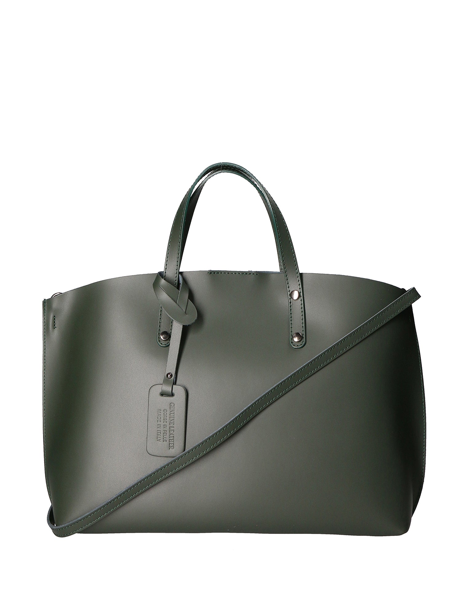 Lumena Borsa a mano da donna Vera pelle 2094-L135 VERDE BOTTIGLIA Gave Lux