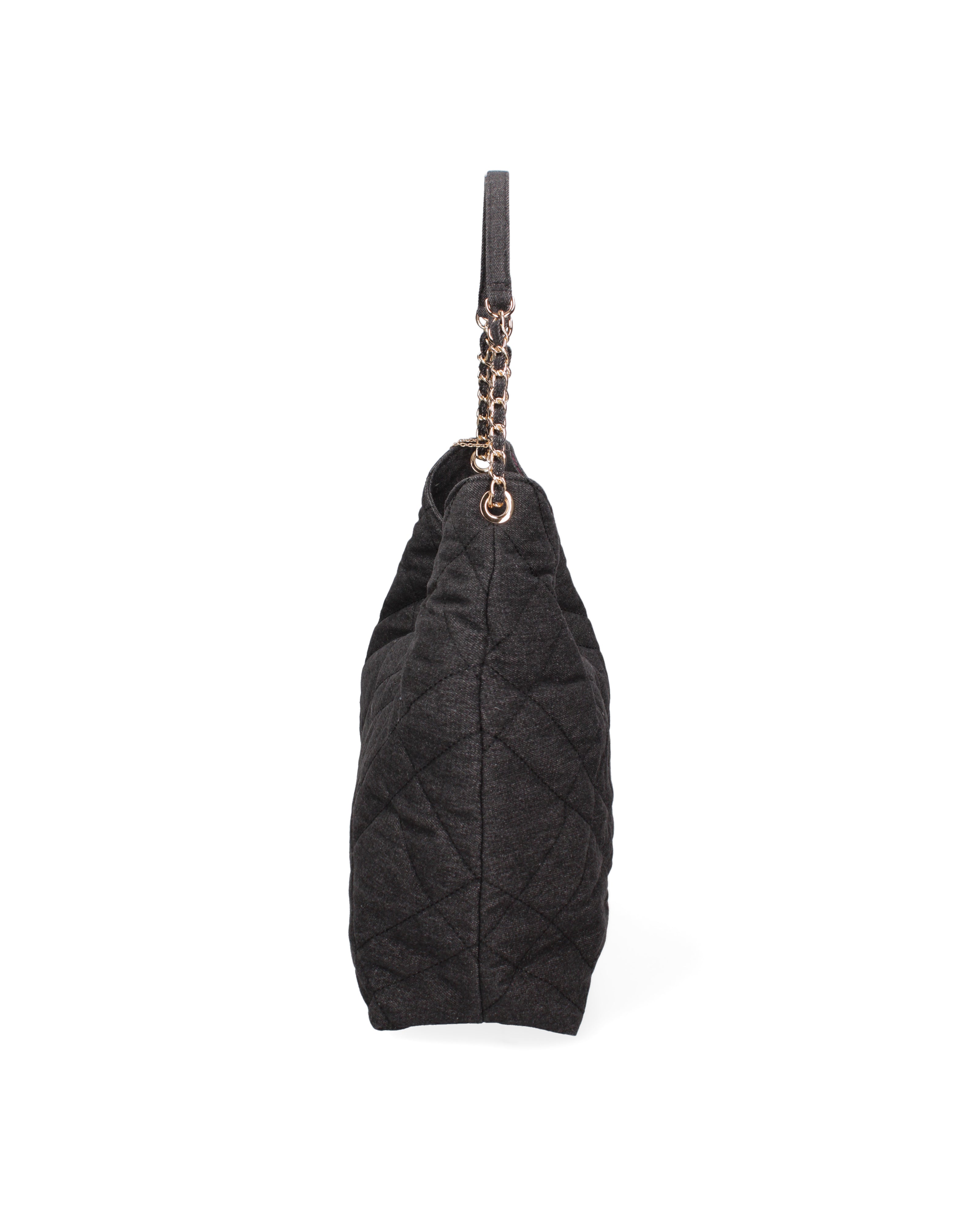 Borsa a spalla da donna Nylon ed ecopelle DC3533-4-BLACK Diana&co