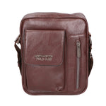 Borsa a tracolla uomo 100% pelle PU PCL3105-COFFEE Northampton Polo Club