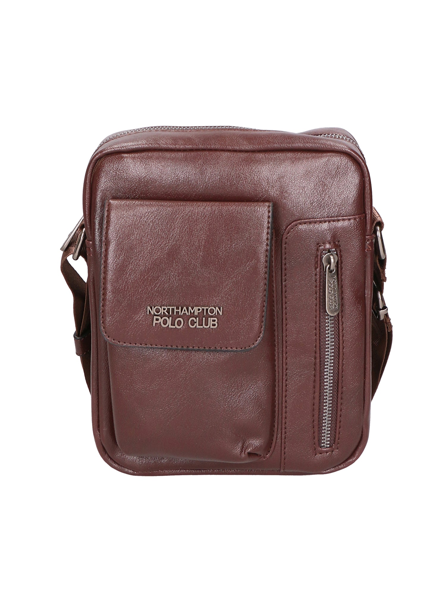 Borsa a tracolla uomo 100% pelle PU PCL3105-COFFEE Northampton Polo Club