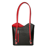 Chanel 3005-20 NERO 12 ROSSO Zaino da donna in vera pelle Gave Lux