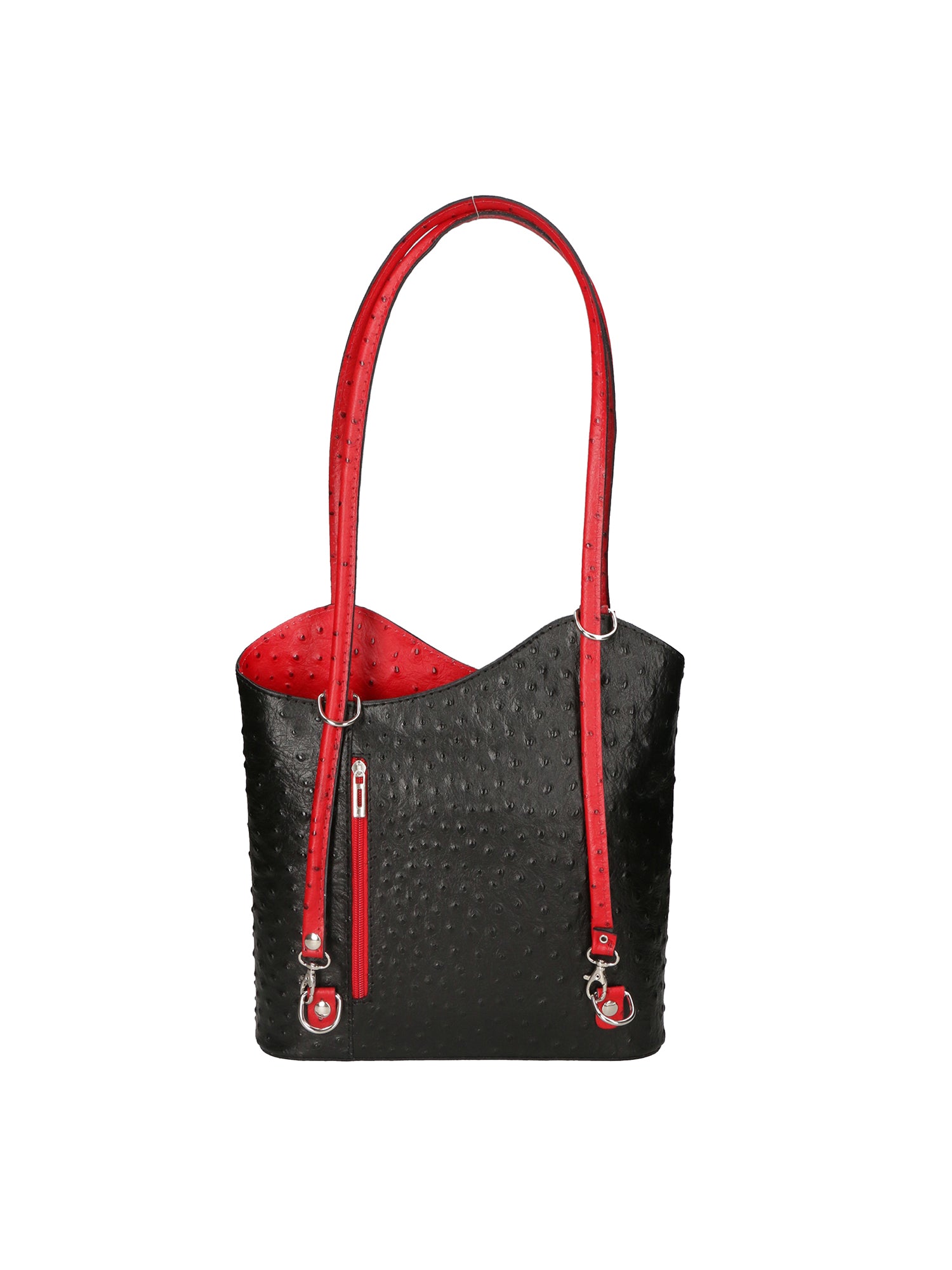 Chanel 3005-20 NERO 12 ROSSO Zaino da donna in vera pelle Gave Lux