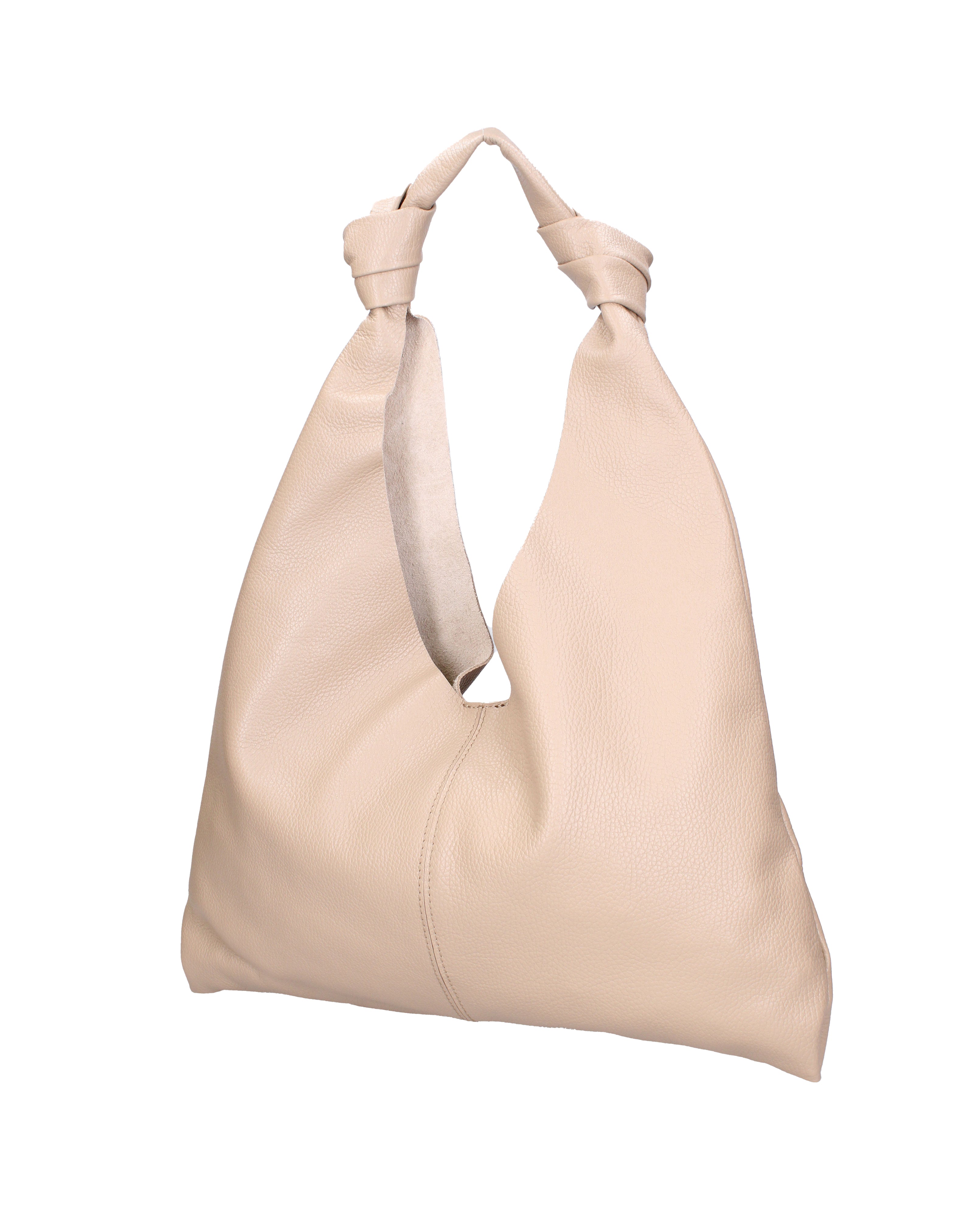 Borsa a spalla da donna 100% vera pelle 07156-D05 CAPPUCCINO Viola Castellani
