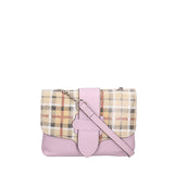 Caelia Borsa a tracolla da donna Vera pelle 194942-LILLA+BEIGE Gave Lux