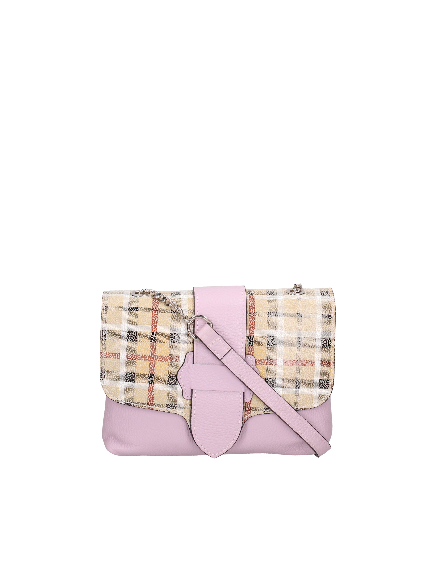 Caelia Borsa a tracolla da donna Vera pelle 194942-LILLA+BEIGE Gave Lux