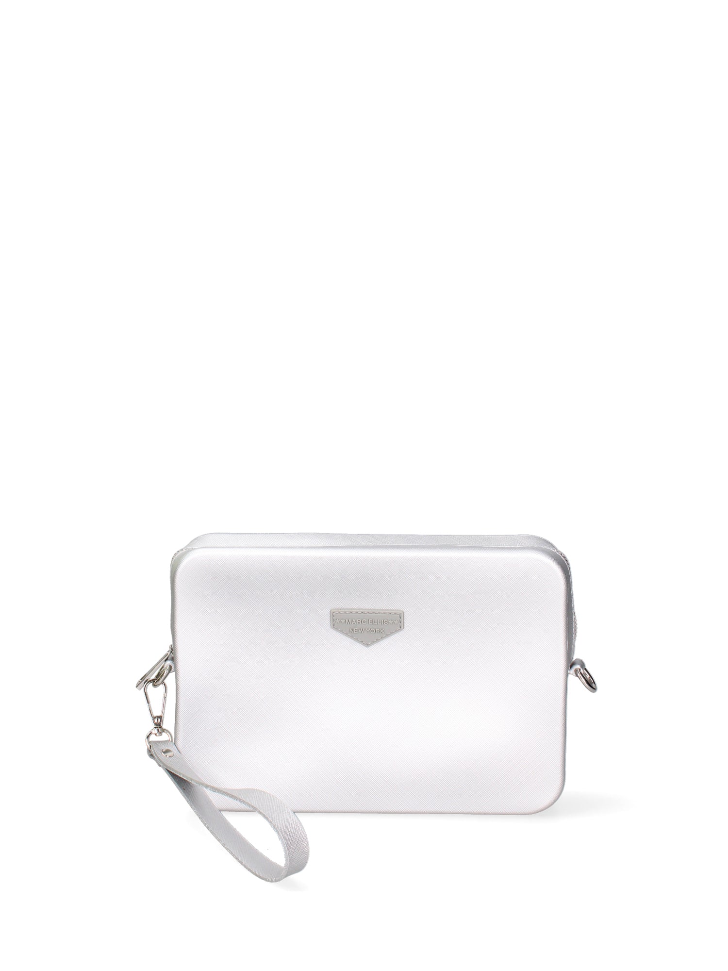Borsa a tracolla da donna 100% Pvc FLAT-FLOWE-SILVER - SILVER Marc Ellis