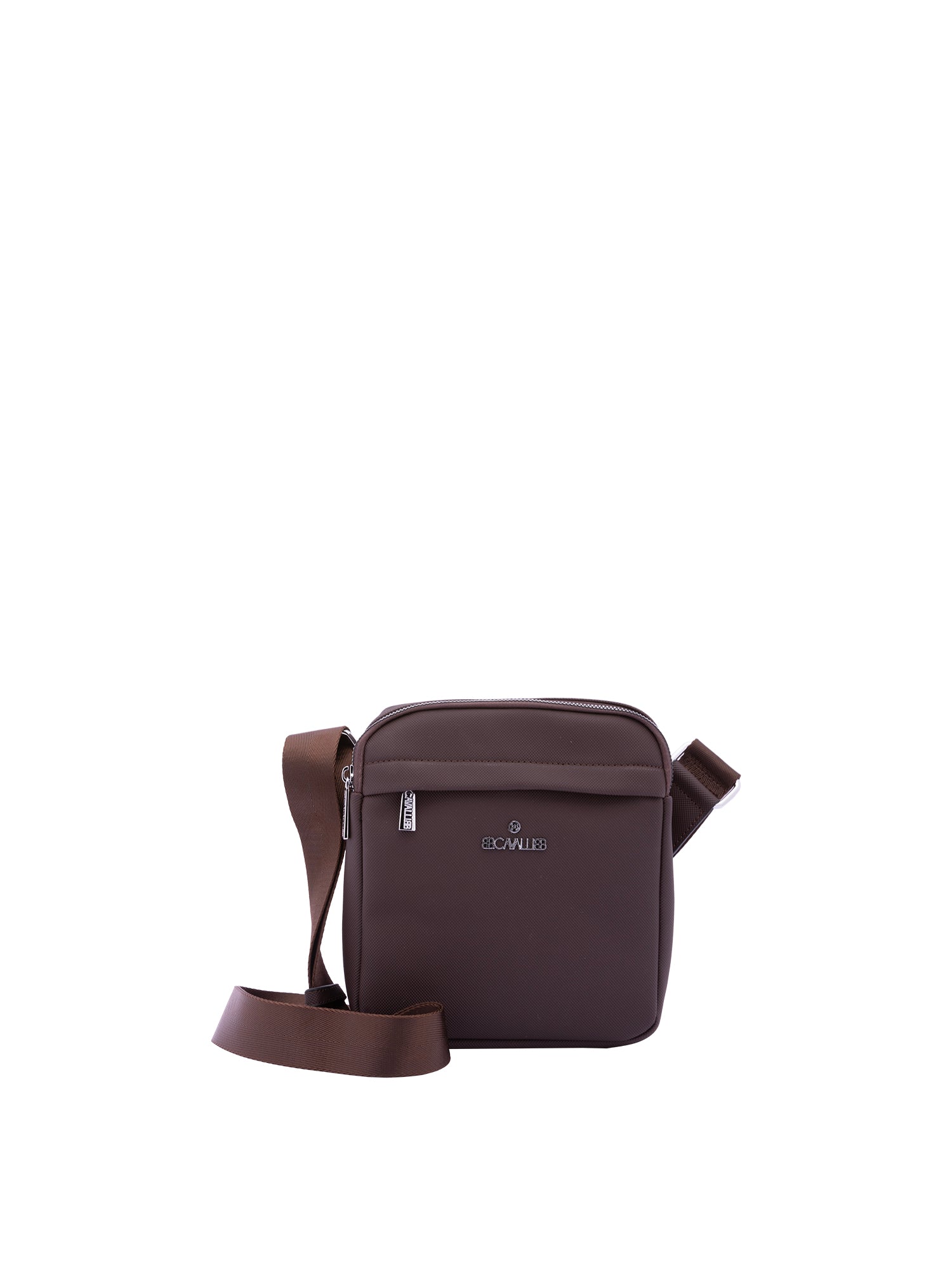 Borsa a tracolla da uomo 100% poliestere BC1096-CAFFE' B Cavalli