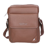 Borsa a tracolla uomo 100% pelle PU PCL3027-LIGHT BROWN Northampton Polo Club
