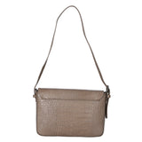Azzurra Borsa a spalla da donna Vera pelle croco 05699-C40 TAUPE SCURO DARK TAUPE Gave Lux
